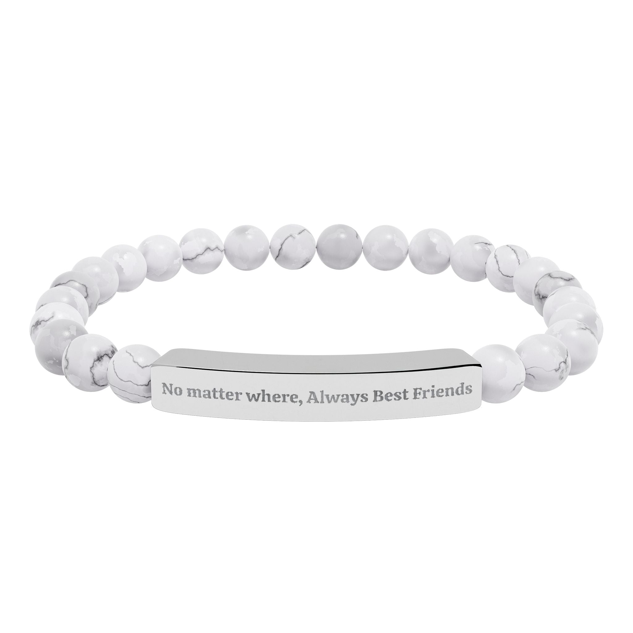 Bracelet Set - Best Friends Natural Stone Stretch Bar Bracelet