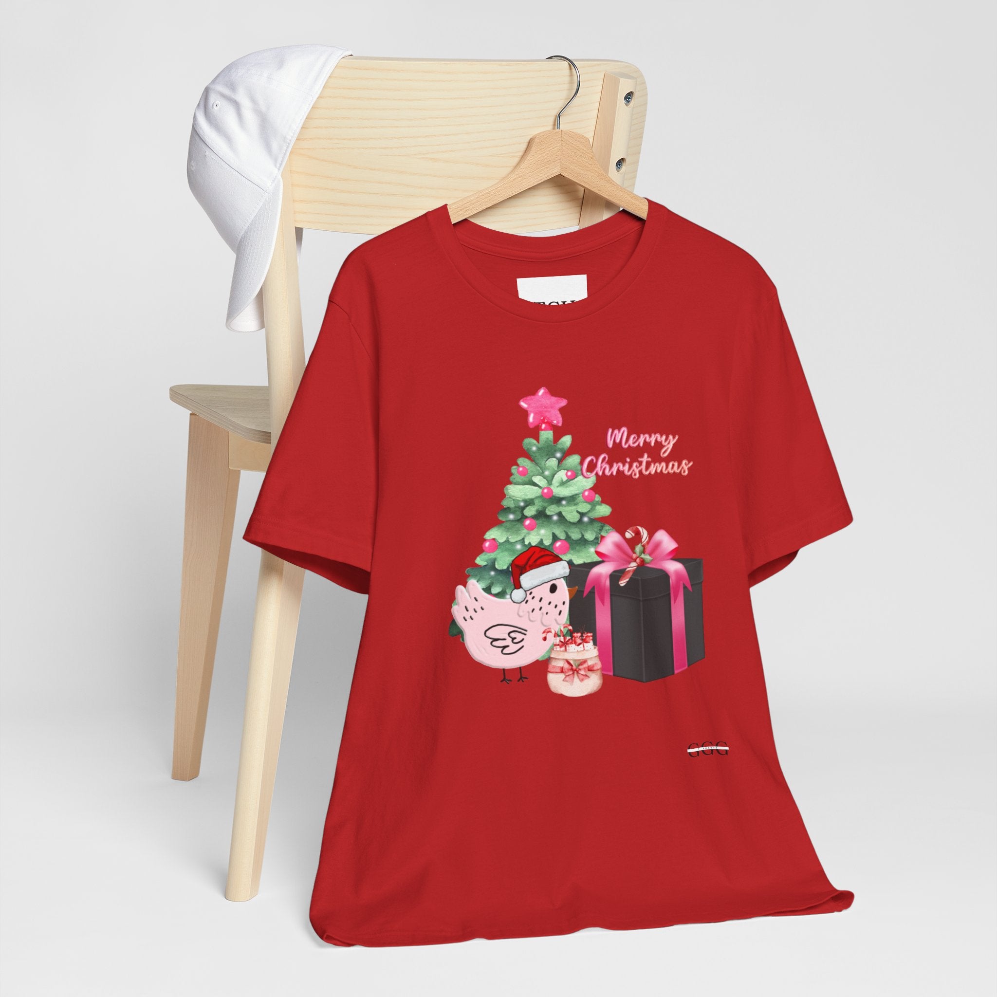 Pink Christmas Chick Tee, Merry Christmas Shirt