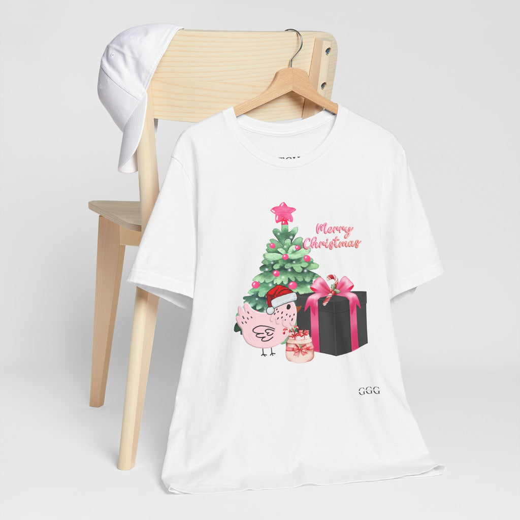 Pink Christmas Chick Tee, Merry Christmas Shirt