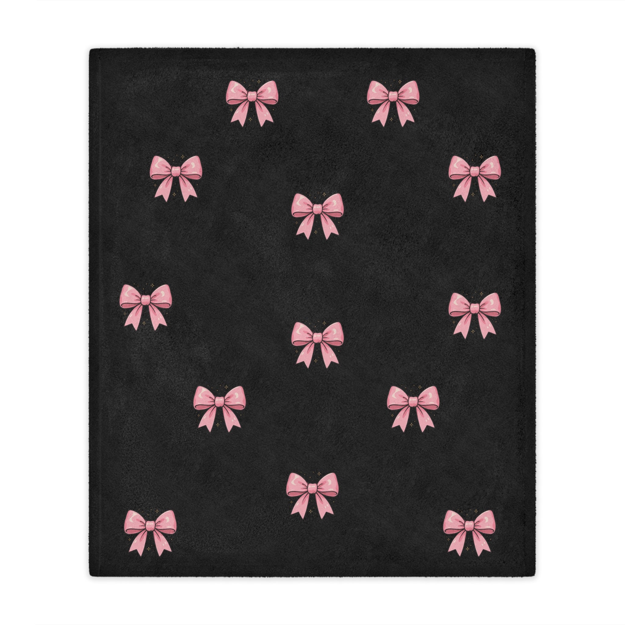 Pink Bow Minky Blanket