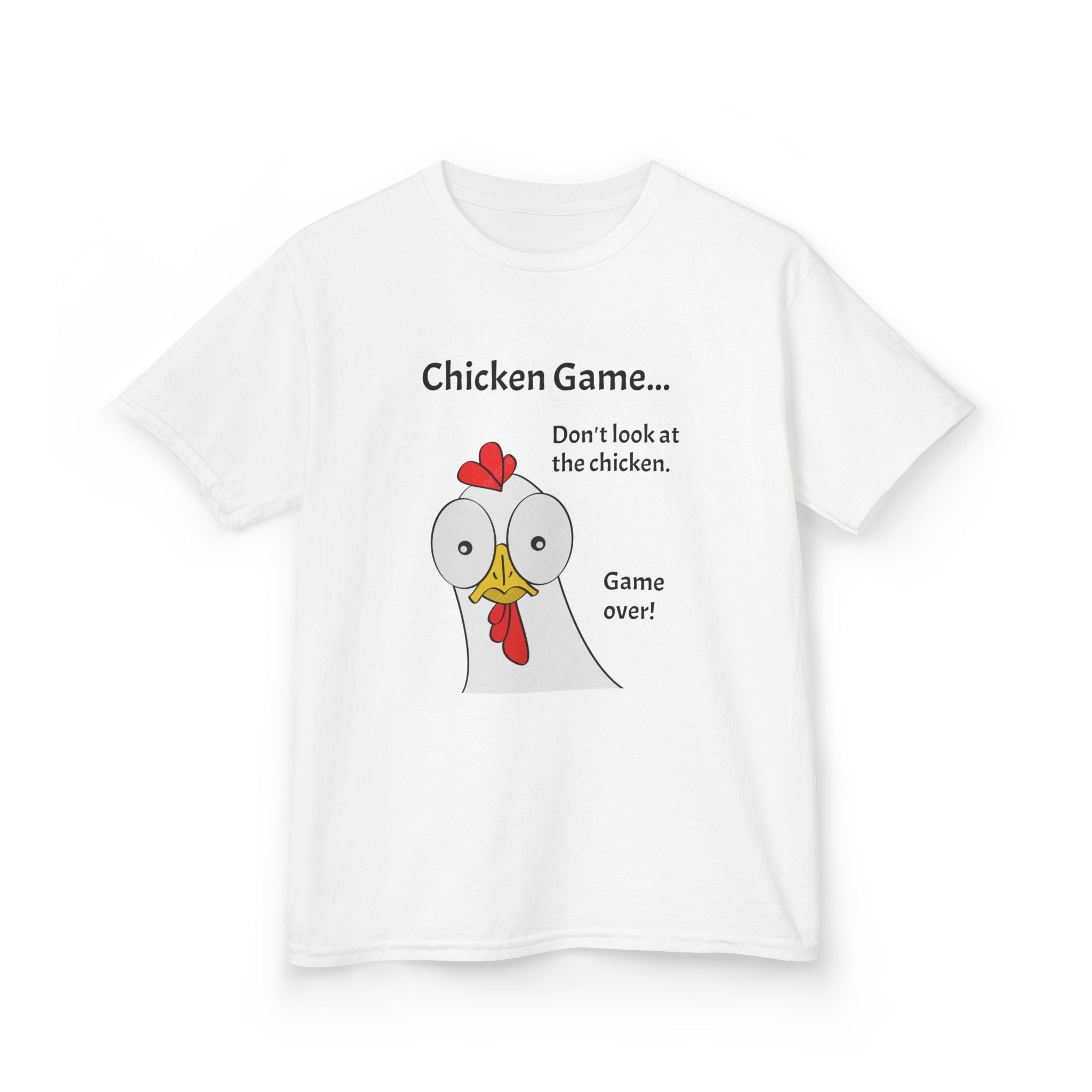 Funny Chicken Game Kids Tee, Humor T-Shirt for Kids, Playful Gift for Birthdays, Animal Lovers, Family Gatherings