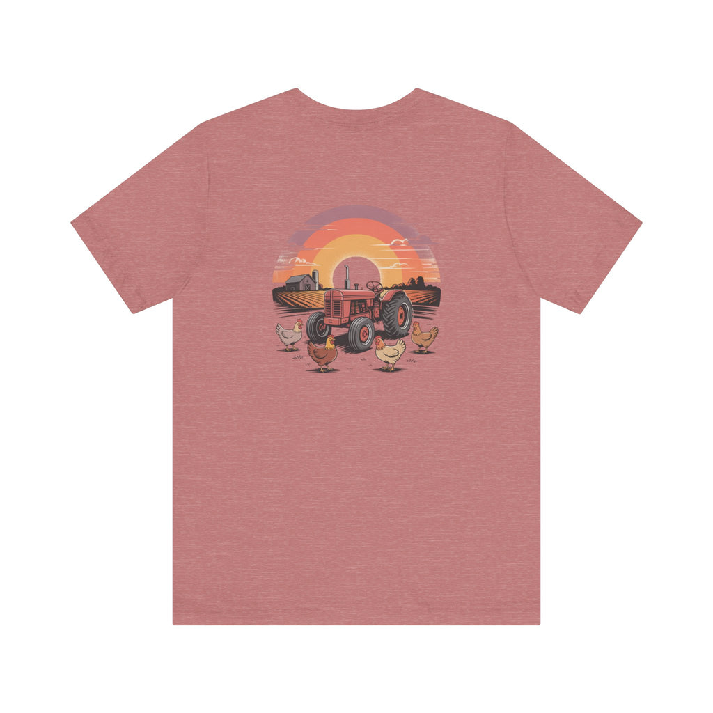 Sunset Forest Unisex Tee - Nature Inspired Short Sleeve Shirt