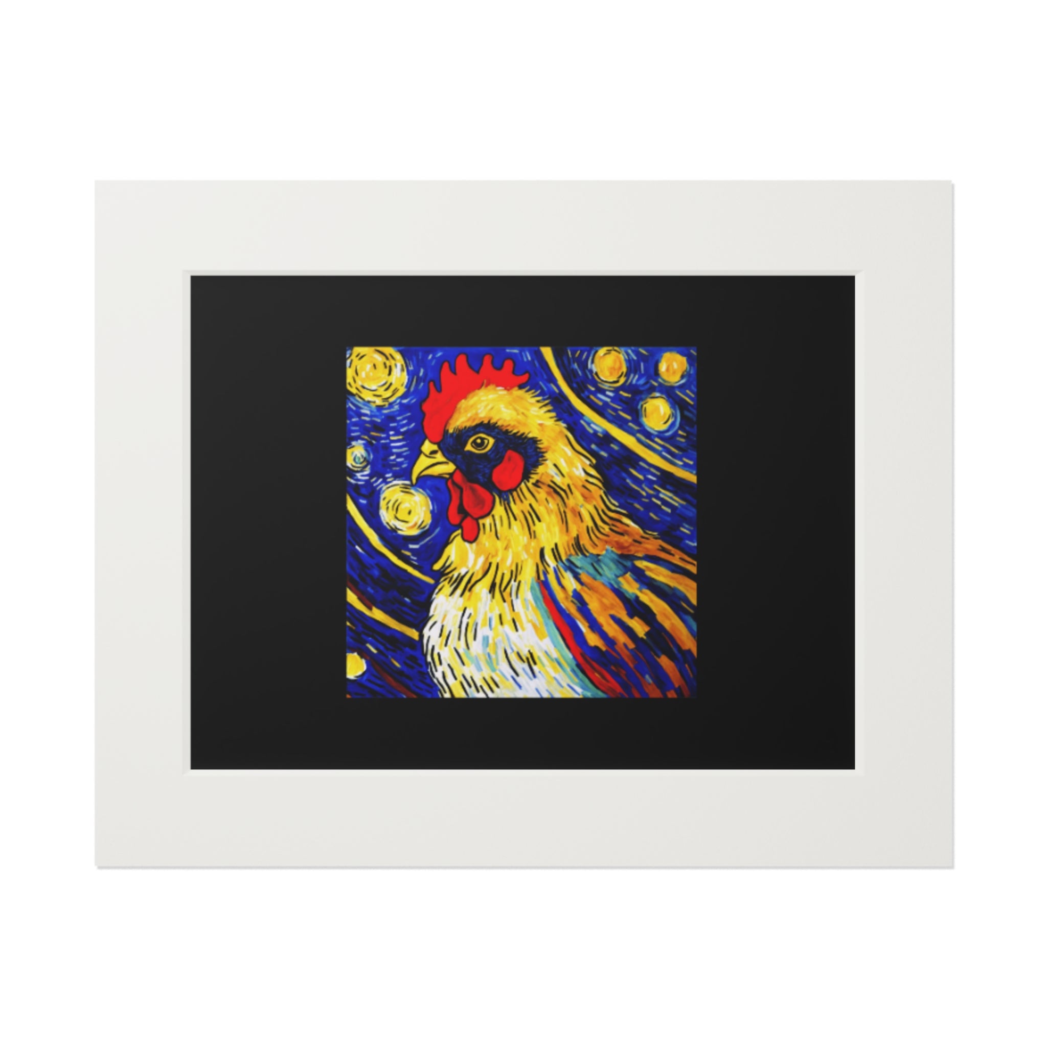 Vibrant Chicken Art Print,  Farmhouse Style Artwork, Perfect for Kitchen or Gallery