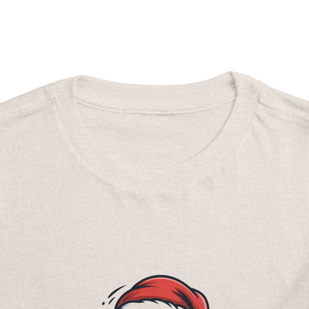 Santa Face "Ho Ho Ho" Toddler Tee — Cute Christmas Holiday Shirt