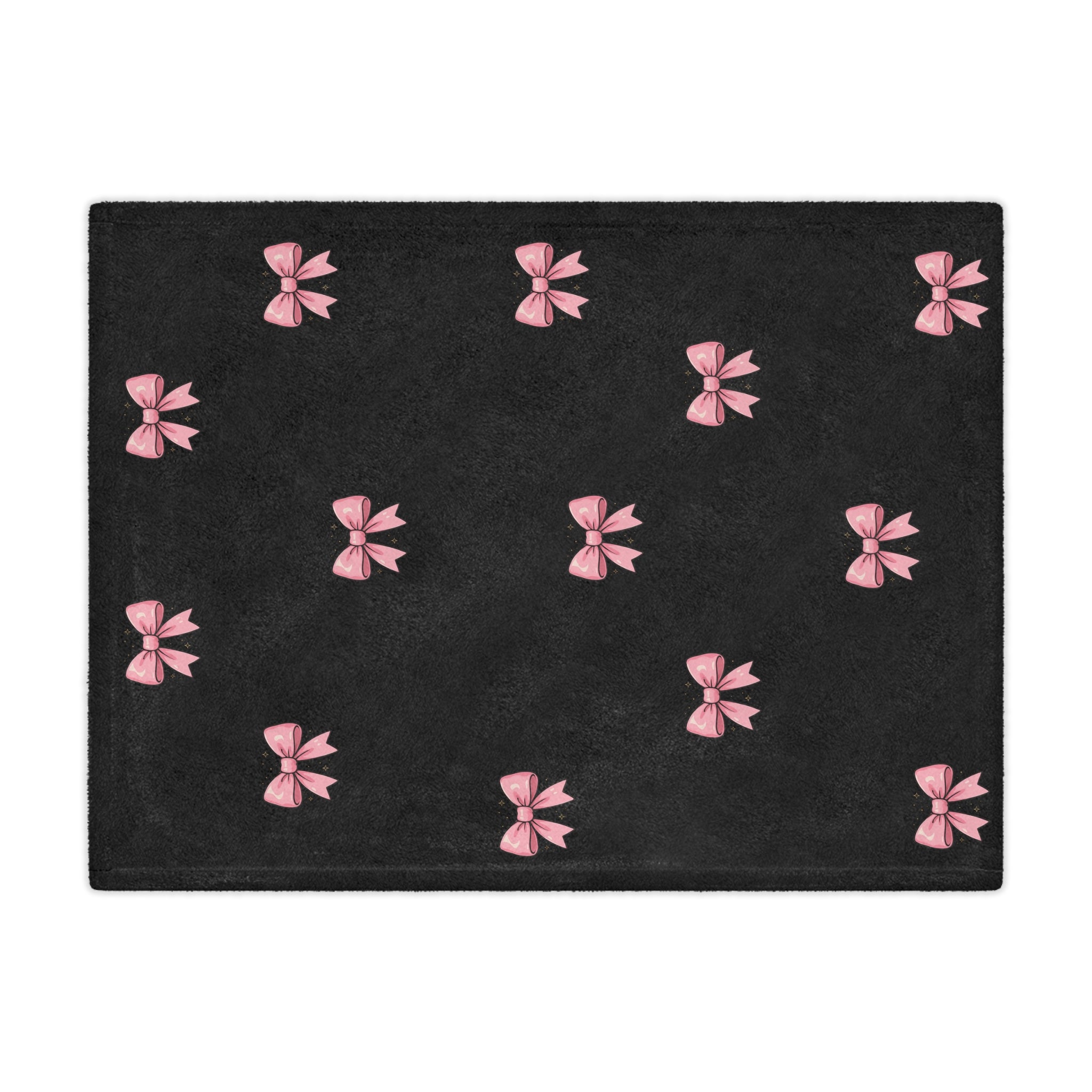 Pink Bow Minky Blanket