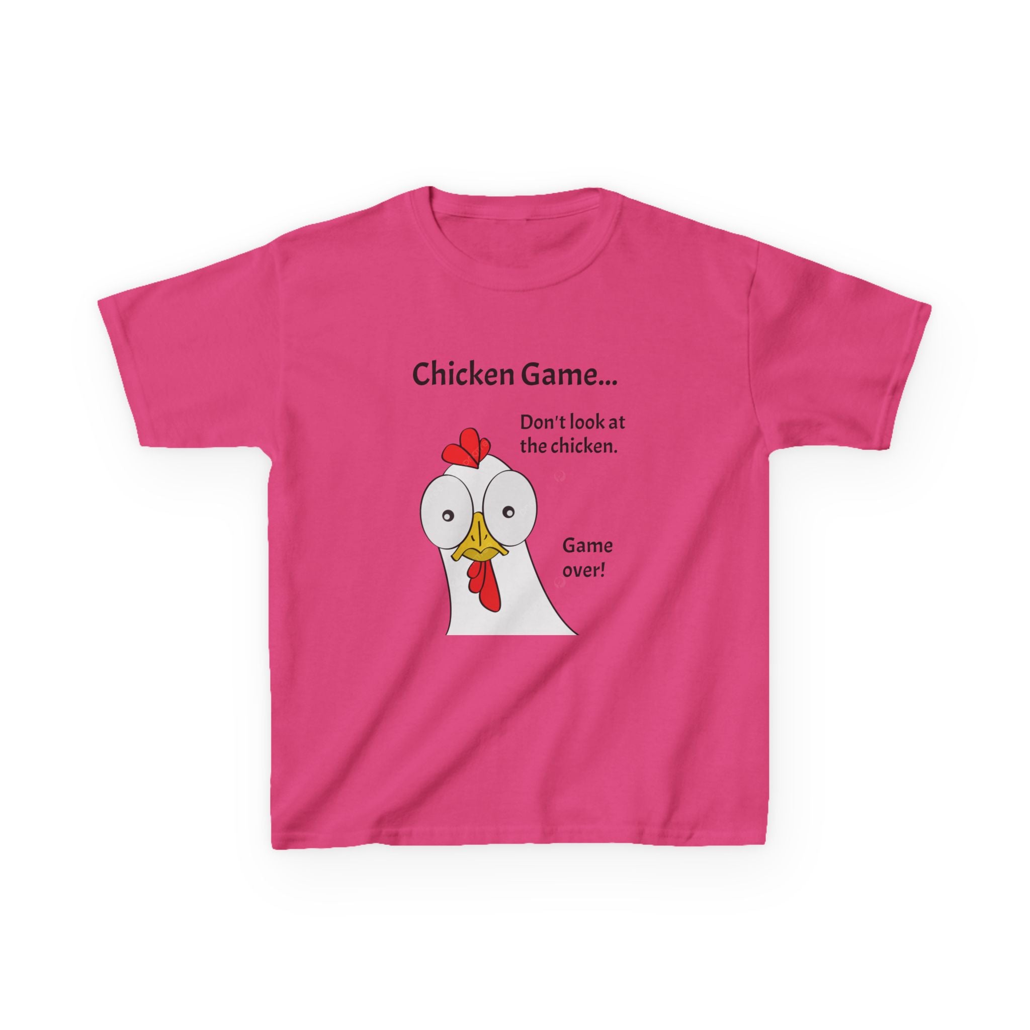 Funny Chicken Game Kids Tee, Humor T-Shirt for Kids, Playful Gift for Birthdays, Animal Lovers, Family Gatherings