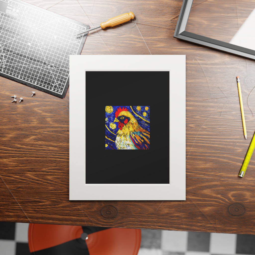 Vibrant Chicken Art Print,  Farmhouse Style Artwork, Perfect for Kitchen or Gallery