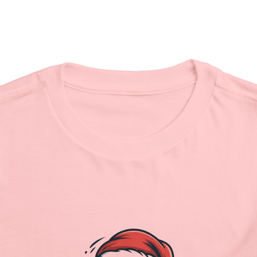 Santa Face "Ho Ho Ho" Toddler Tee — Cute Christmas Holiday Shirt