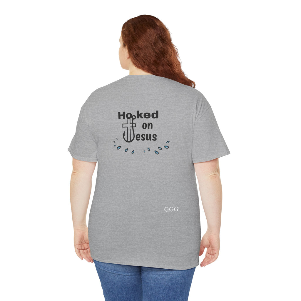 Hooked on Jesus Unisex Heavy Cotton Tee - Faith-Inspired Apparel