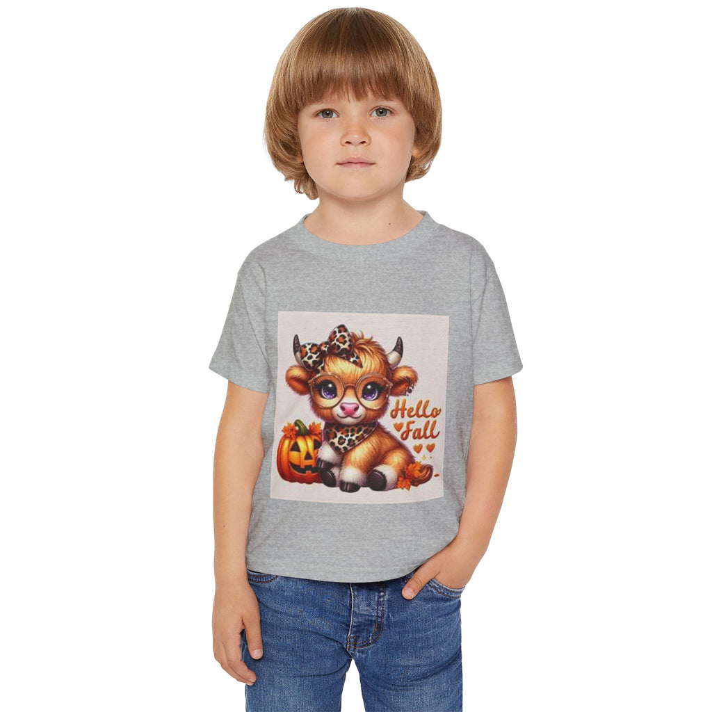 Hello Fall Toddler T-shirt, Cute Halloween Shirt, Kid's Fall Apparel, Toddler Graphic Tee, Halloween Costume