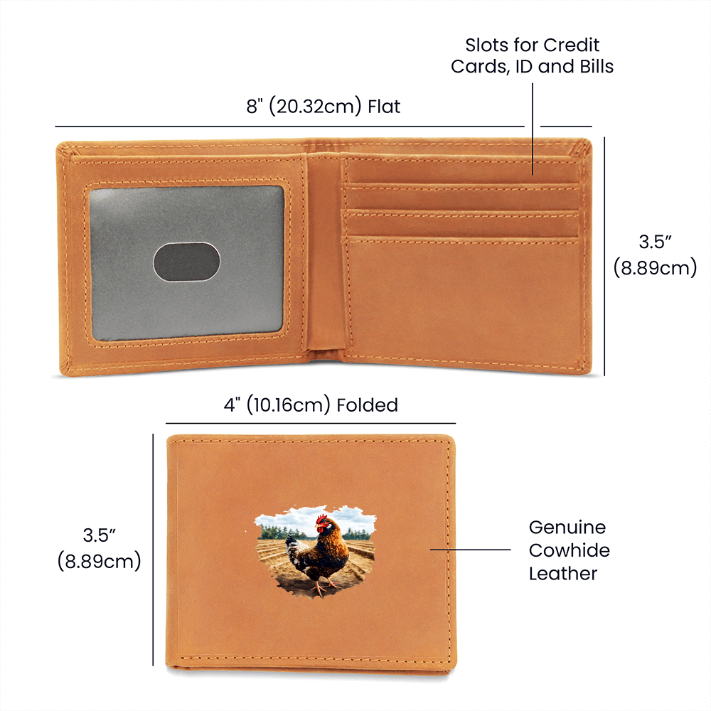 Leather Wallet - Chicken