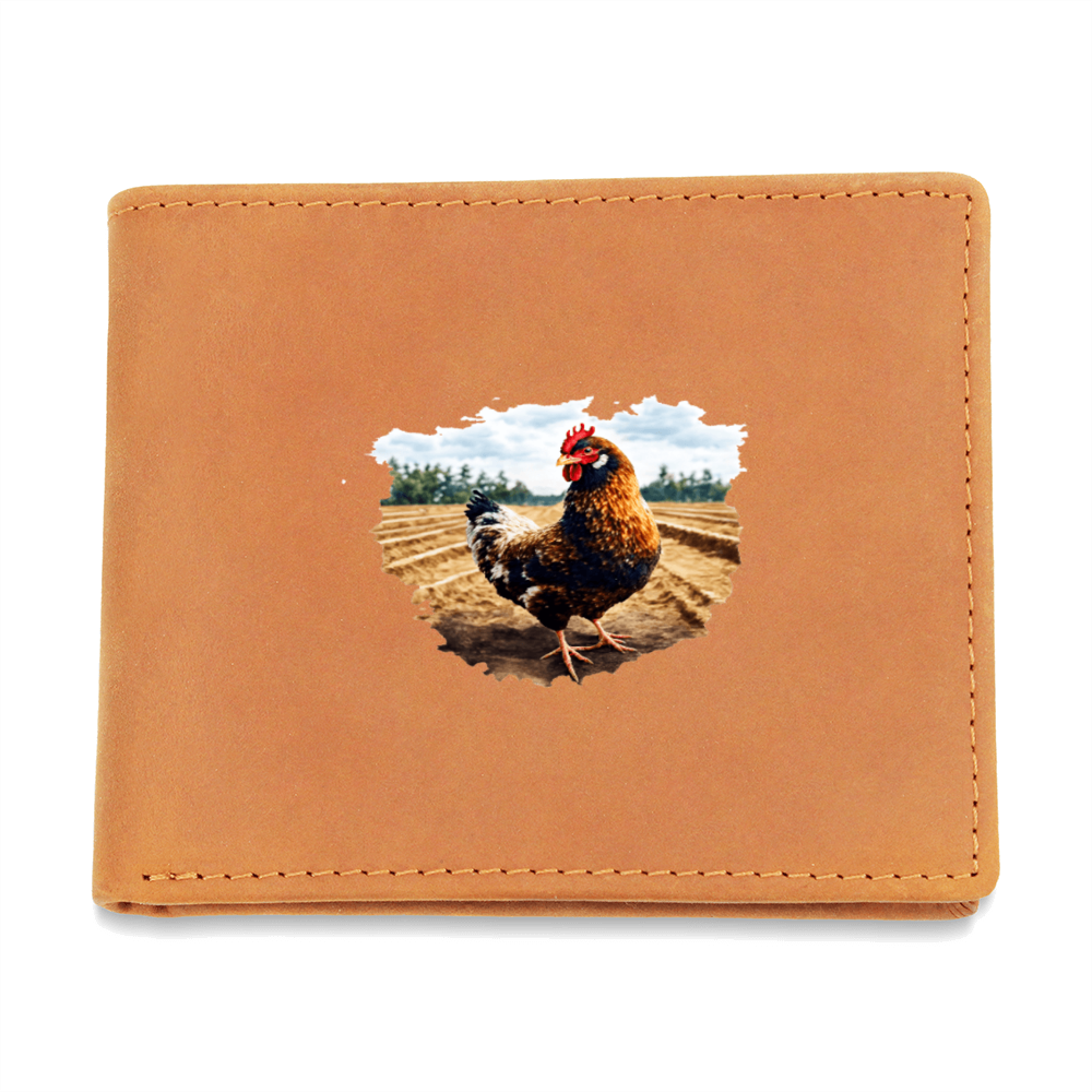 Leather Wallet - Chicken